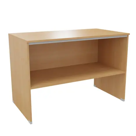 Post Sorter Table Unit - W1280 x D700 x H880mm - with Shelf - Beech